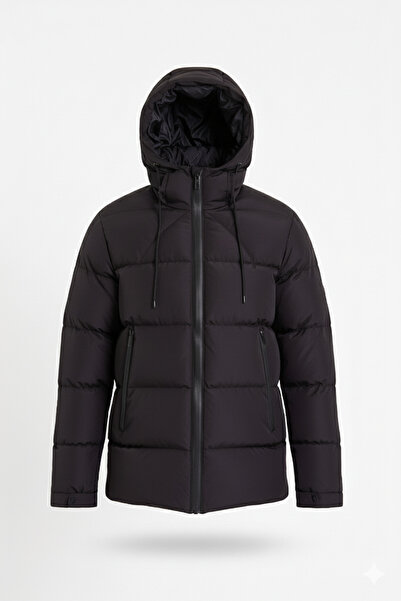 Bossago معطف رجالي أسود جديد مقاوم للماء والرياح مع فرو داخلي