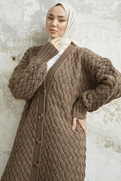 NEW DAĞ Buttoned Basket Knitted Cardigan