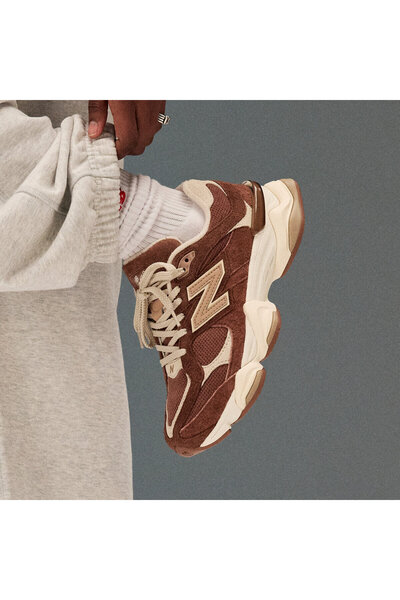 New Balance 9060 Women's Brown Casual Sports Shoes - U9060Ccc - Sneakique