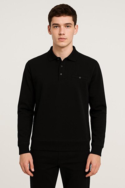 SİMENTİ Large Size Men's Polo Neck Thessaloniki Sweater - 7416