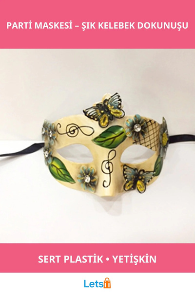 Letsii Green Butterfly Themed Venetian Party Mask