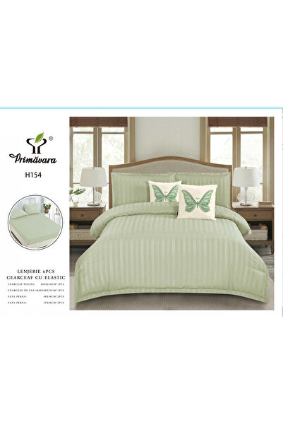 FIONNA.RO Damask Underwear With Elastic And Pillowcases - Pistachio Green