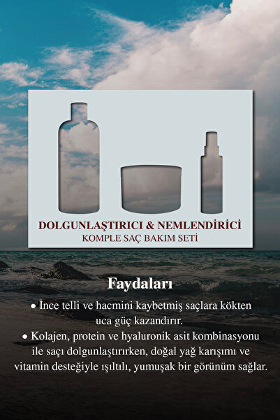 Clara Hygienics Dolgunlaştırıcı & Nemlendirici Komple Saç Bakım Seti Vegan (SLS/SLES Free)