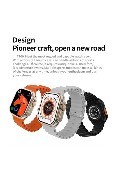 stuffix Smartwatch, Silicone, Bluetooth 5.1, 2.01 inch, Orange