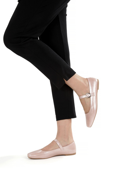 LUNA SHOES Balerini pentru femei Mary Jane roz moale - pantofi de zi cu zi moderni și eleganti