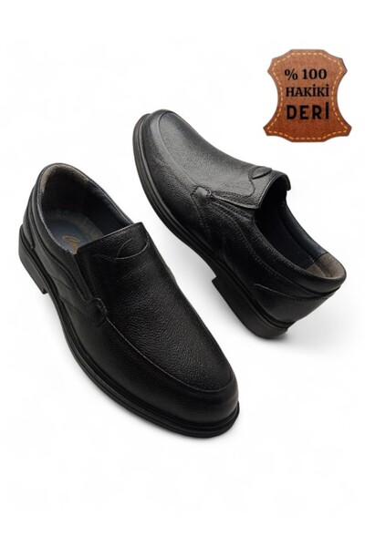 MAGIC SHOES Men's Inner Outer Genuine Leather Ultra Comfortable Orthopedic Sole Lightweight m Transitional Black Daily Classic Shoes