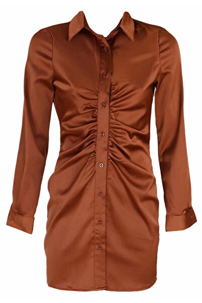 NASTY GAL Rochie Natalie Brown - XXS, Maro