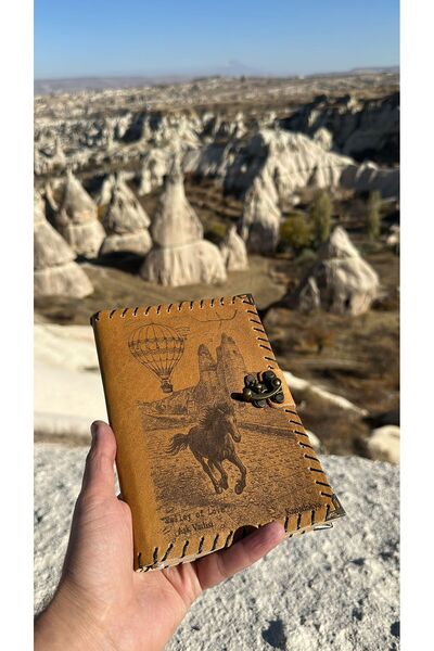 zarif atölye دفتر ملاحظات جلدي بتصميم كابادوكيا