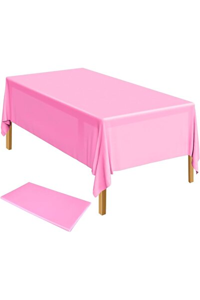 ZENVİVA Pink Tablecloth, Black Table Skirt
