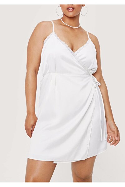 NASTY GAL Dress Melissa White - 3XL, White, 100% polyester