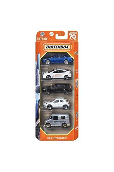 HOT WHEELS Matchbx Metal Beşli Araba Seti MBX CITY DRIVERS C1817-HFH12
