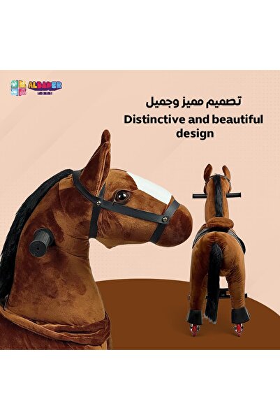 ALBADER Ride on Horse Toy For Kids Riding Horse, Horse Toy For Kids With 4 Wheels, Horse Riding Toy For Kids