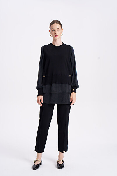 Niliwi 3107 Eteği Çift Katlı Kupra Tunik