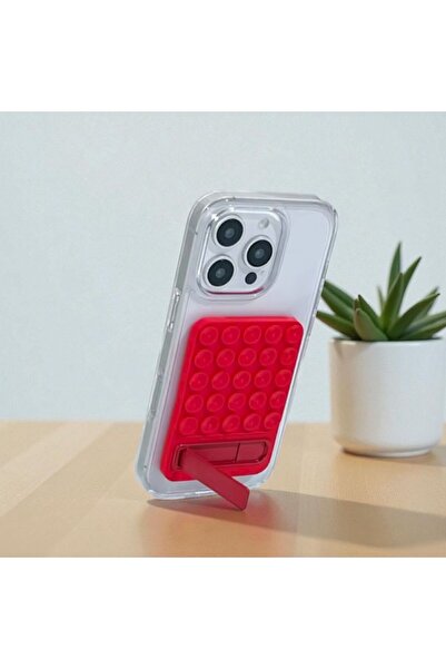 ila bags Yapışkanlı Silikon Vantuzlu Telefon Standı – Katlanabilir Ayaklı Sil...