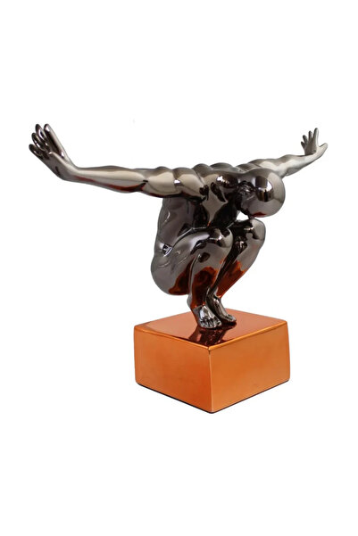 İTALFAMA Decorațiune din bronz Om săritor H30