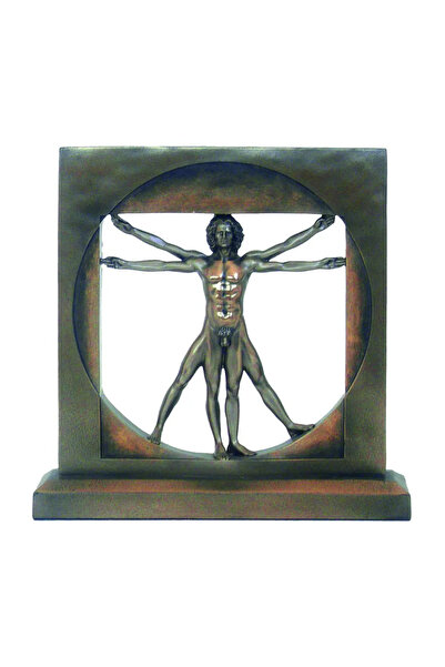 İTALFAMA Decor de bronz - Omul Vitruvian de Leonardo da Vinci