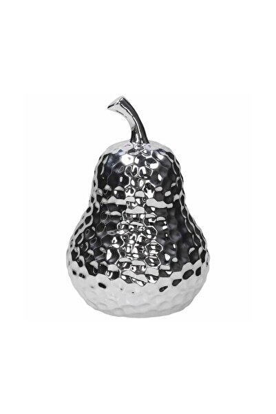 Tognana Pear Decoration H19 cm silver porcelain