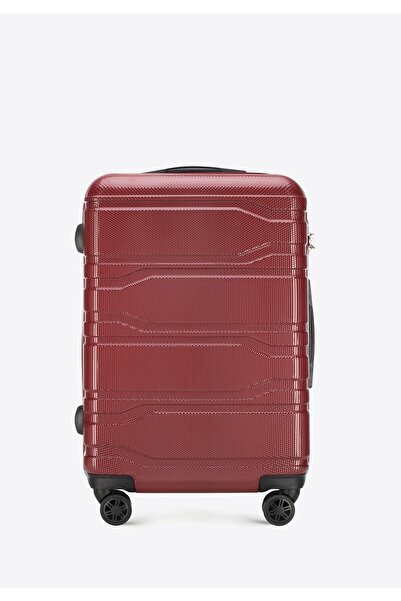 Wittchen Men's Polycarbonate Suitcase Set, Embossed Red Polycarbonate