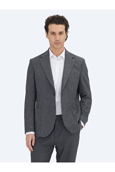 Kip Gray Micro Modern Fit 100% Wool Jacket