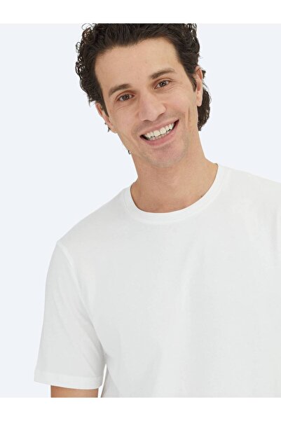 Kip Λευκό μπλουζάκι με λαιμόκοψη 100% βαμβάκι