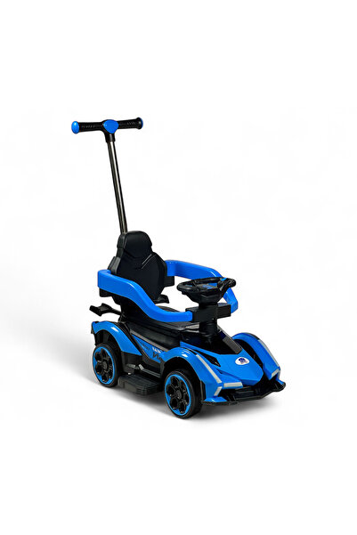 ALBADER Push Car With Handle, Ride-On Toy Car with Back Handle, Lights & Music, Removable Side, Kids Car