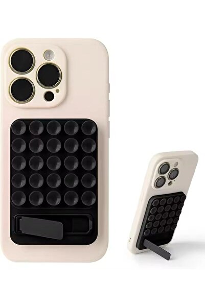 ila bags Yapışkanlı Silikon Vantuzlu Telefon Standı – Katlanabilir Ayaklı Sil...