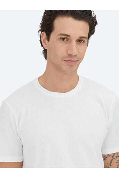 Kip Λευκό μπλουζάκι από 100% βαμβάκι με λαιμόκοψη