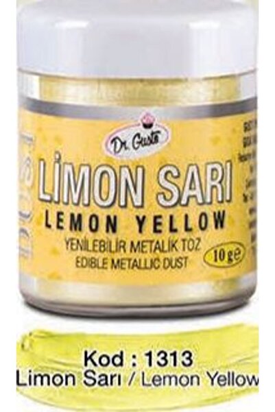 Top Ingrediente Χρωστική σκόνη τροφίμων – Μεταλλική – Κίτρινο λεμόνι – 10 γραμμάρια - Χρώμα
