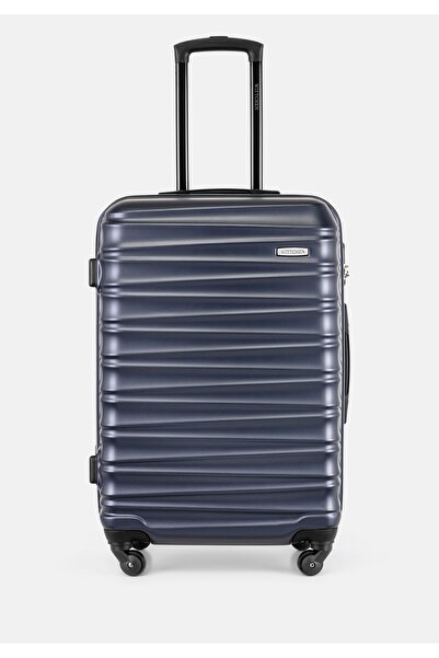 Wittchen Valiză bărbătească medie, cu nervuri din ABS, bleumarin