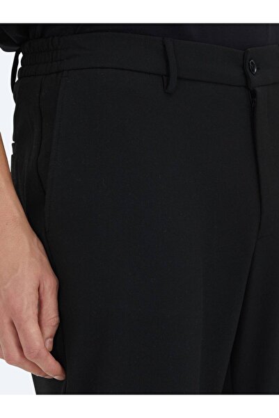 Kip Black Woven Jogging Fit Casual Trousers