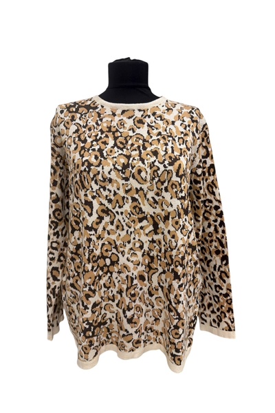 PHUTİ COLLECTION LEOPARD PATTERNED SWEATER