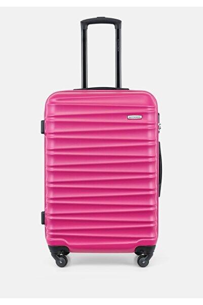Wittchen Men's Medium Ribbed ABS Suitcase Pink Pink ABS