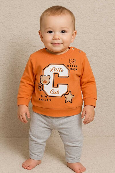 krm kerem bebe طقم أطفال أولاد مزدوج بنقشة
