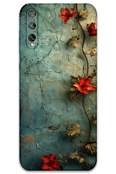 MRCİLETİSİM غطاء خلفي لهاتف هواوي P Smart S / Y8P بنمط HD مطبوع - زهرة اللبلاب