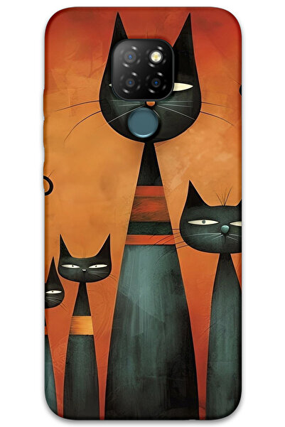 MRCİLETİSİM غطاء خلفي من جينرال موبايل GM 20 Case HD Pattern مطبوع - Art Cat