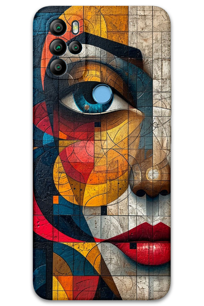 MRCİLETİSİM غطاء خلفي من جينرال موبايل GM 21 Pro Case HD Pattern مطبوع - وجه فني