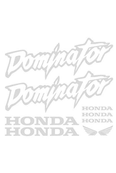 Oracal 651 Set of 9 Honda Stickers, Dominator, silver