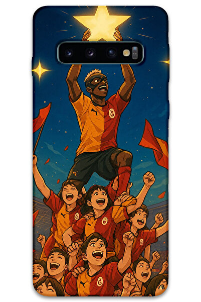 MRCİLETİSİM غطاء خلفي لهاتف سامسونج جالاكسي S10 بلس بنمط HD مطبوع - Osimhen