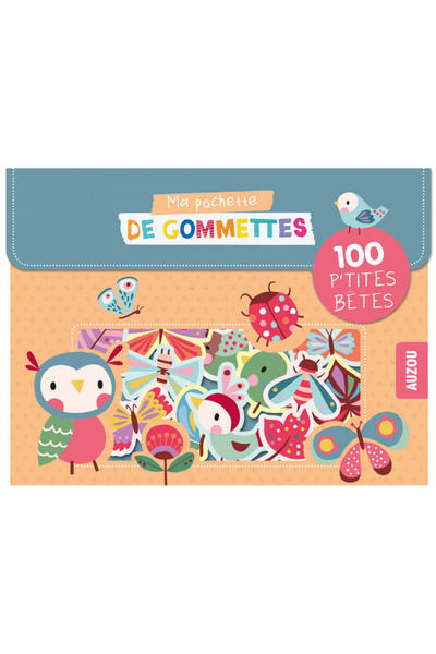 Auzou My Little Bag with 100 Repositionable Stickers - Birds and Insects