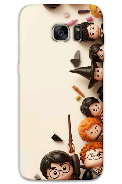 MRCİLETİSİM غطاء خلفي لهاتف سامسونج جالاكسي S7 إيدج بنمط HD مطبوع - هاري بوتر