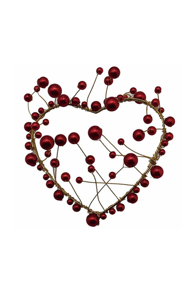 Mirific Party Cake topper red and gold, 12.5×11 cm, heart (QT9868)