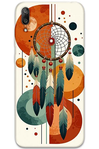MRCİLETİSİM Huawei Y7 Prime 2019 Case Hd Pattern Printed Back Cover - Mandala