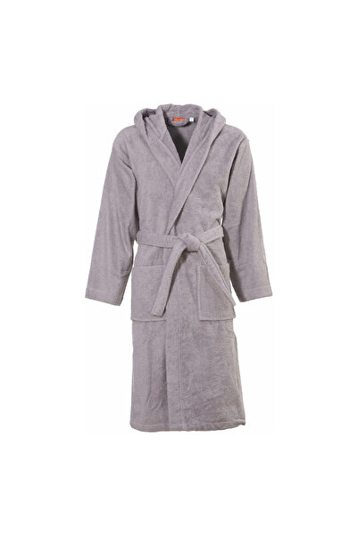 Nef Nef Homeware Shawl Collar Comfort Cotton Bathrobe - Grey, XL