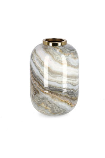 Bizzotto Vază Marsha Alb H25 Gri Auriu