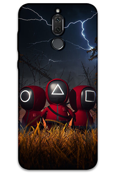 MRCİLETİSİM غطاء خلفي لهاتف هواوي ميت 10 لايت بنمط HD مطبوع - لعبة الحبار مينيون