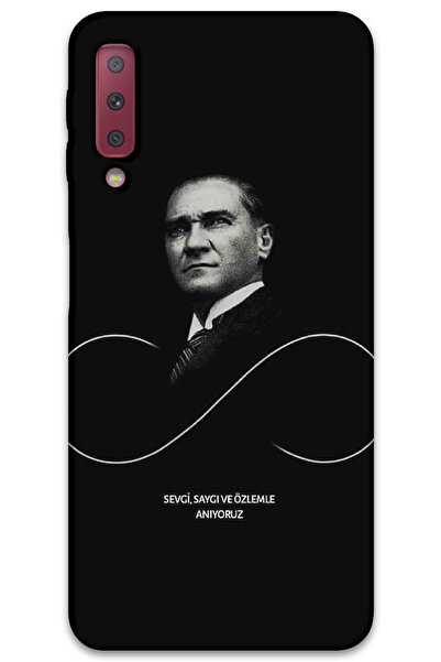 MRCİLETİSİM غطاء خلفي لهاتف سامسونج جالاكسي A7 2018 بنمط HD مطبوع - أتاتورك إ...