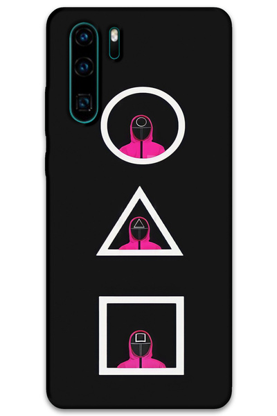 MRCİLETİSİM غطاء خلفي لهاتف هواوي P30 Pro بنمط HD مطبوع - لعبة الحبار