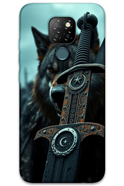 MRCİLETİSİM غطاء خلفي من جينرال موبايل GM 20 بنمط HD مطبوع - سيف نجمة القمر