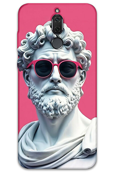 MRCİLETİSİM غطاء خلفي لهاتف هواوي ميت 10 لايت بنمط HD مطبوع - تمثال