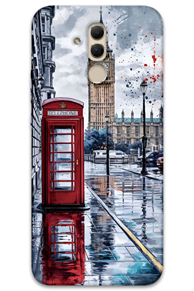 MRCİLETİSİM غطاء خلفي لهاتف هواوي ميت 20 لايت بنمط HD مطبوع - لندن